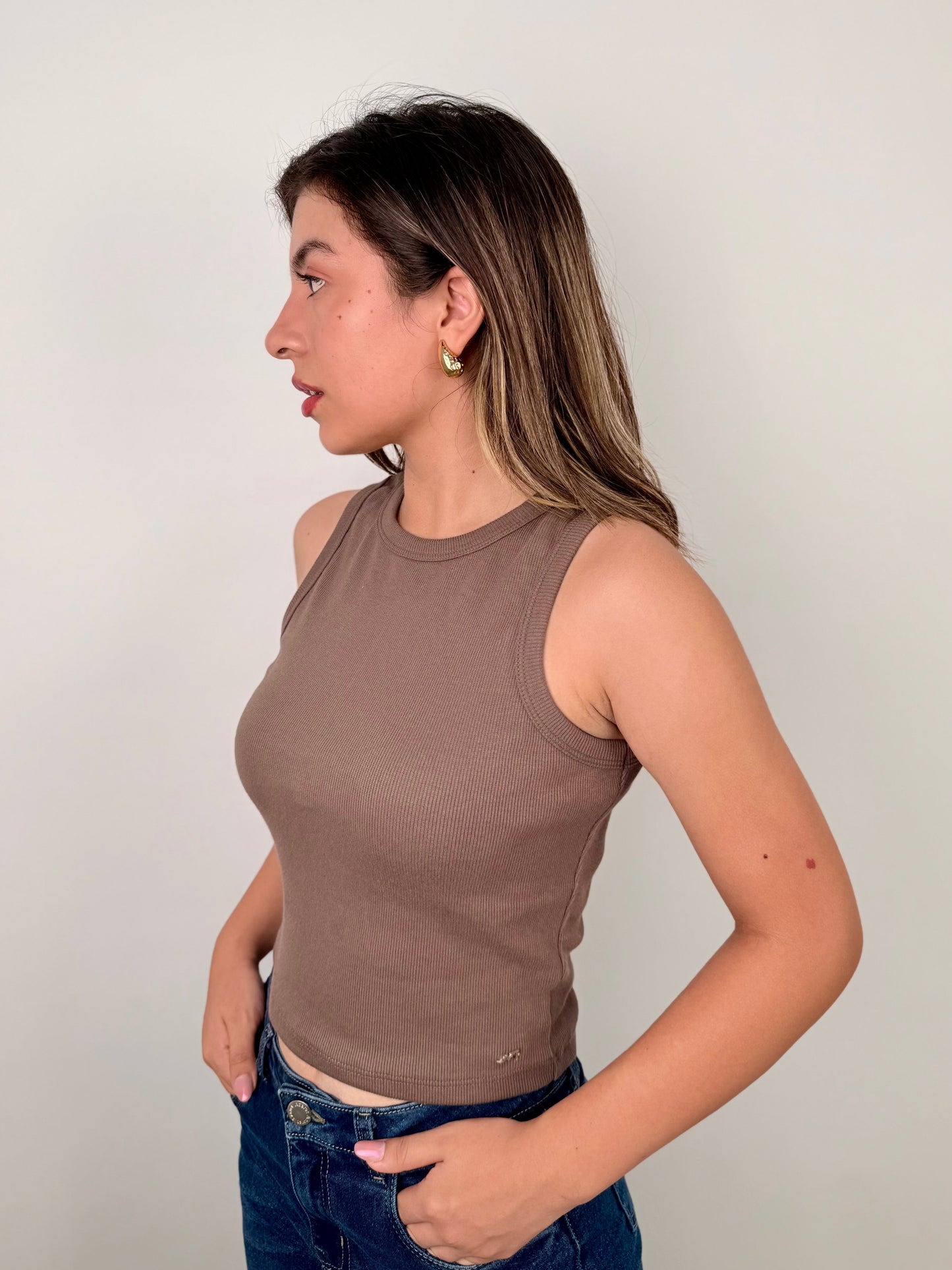 Crop manga cero Cami