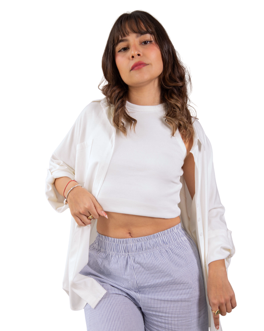 Crop manga cero Cami